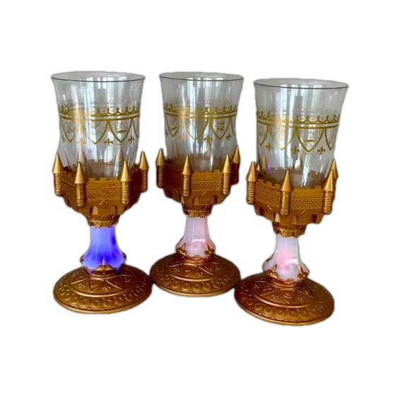 Disney Parks Beauty & The Beast Be Our Guest 3 Light Up Goblet Cup Disneyana - Picture 2 of 7